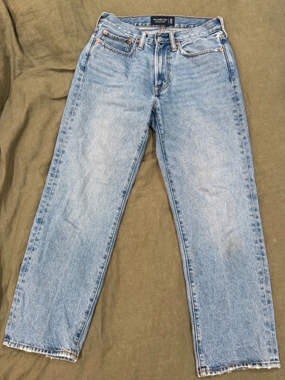Abercrombie & Fitch Light Wash Relaxed Straight Jeans